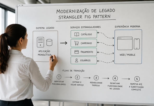 modernizaçao-de-legado-framework-digital Strangler Fig Pattern na modernização de legado